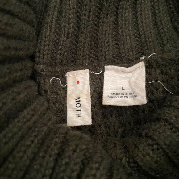 Moth Anthropologie Sweater Vest Turtleneck Wool Blend Large - Picture 4 of 5